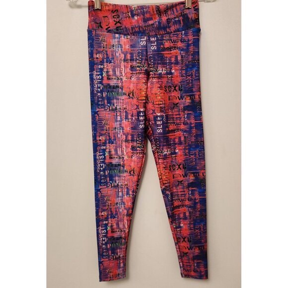 Piloxing Power Leggings All Over Colorful Print‎ Made-Brazil Mid-Rise Medium EUC - Picture 3 of 14